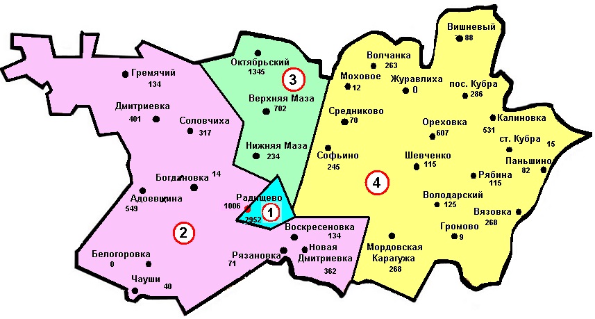 Где находится октябрьском районе. Карта Радищевского района Ульяновской области. Карта Радищевского района.